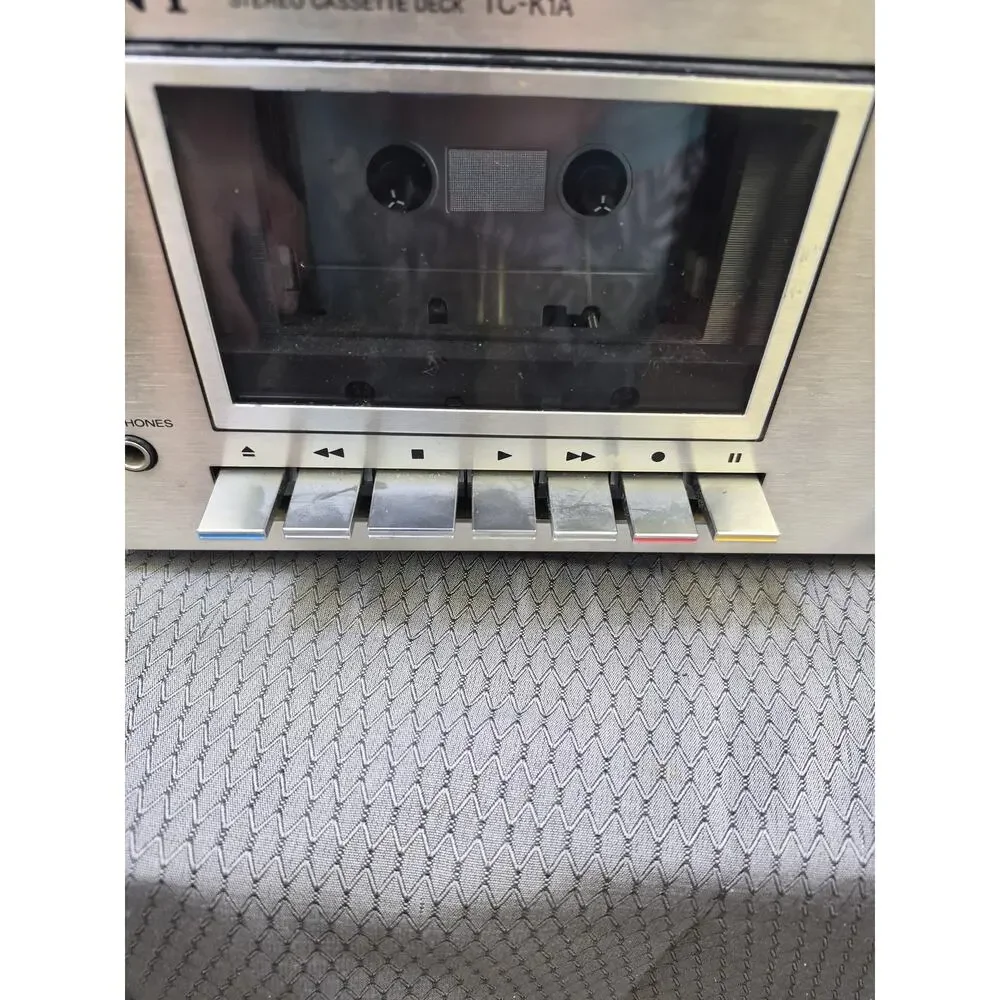 Vintage Sony TC-K1A Stereo Cassette Tape Deck Silver Dolby NR VU Meters Hi-Fi